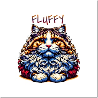 Fluffy Cat Posters and Art